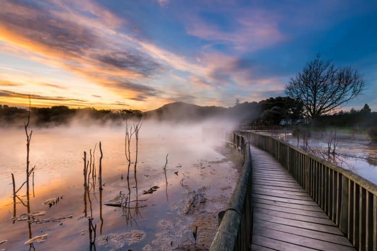 Kuirau Park Sunset in Rotorua